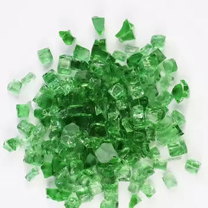 Große Dekorative Farbige Klare Glassteine für Garten-Landschaftsgestaltung, Handwerk, Aquarium, Solider Außenbereich-Mulch, Großpackung für Wohnzimmer und Badezimmer - Product Image 5