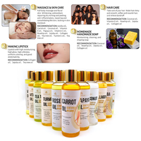 Minyak Pijat Tubuh Pelembap Alami Pemutih dengan Vitamin C, Vitamin E, Rosehip, Almond, Alpukat, Castor, Jojoba, dan Minyak Kelapa