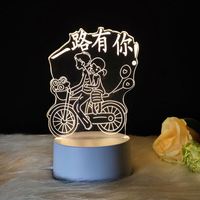 Chambre créative Veilleuse LED 3D Dessin Animé Enfants USB Lampe De Chevet Cadeaux De Vacances