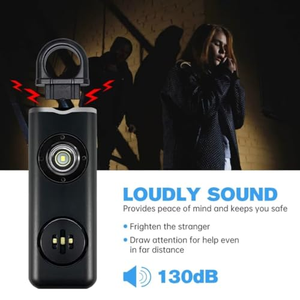 Alarma de Seguridad Personal SOS de Emergencia con Llavero, 130dB, Sonido Fuerte, Autodefensa, Alarma de Ataque Personal con Linterna - Product Image 2