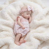 33 cm (13 Zoll) Solide Silikon-Reborn-Babypuppe, Weiche Realistische Lebensechte Silikonpuppe