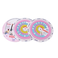 Calculateur de grossesse portable moderne en PVC rond médical personnalisé OEM, roue de date d'accouchement