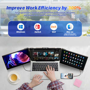 Cho chơi game Màn hình máy tính xách tay Extender Ba máy tính xách tay màn hình Extender Ultra Slim 14 "1080P FHD IPS màn hình di động - Product Image 5