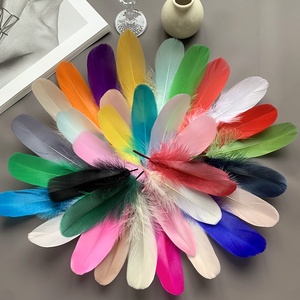Plumas de Ganso Teñidas Grandes y Suaves en Stock para Decoraciones de Pared de Girasoles DIY para Bodas y Carnavales, y Manualidades de Alas de Atrapasueños - Product Image 1
