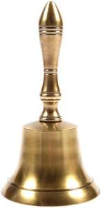 Campana de mesa de latón pulido con mango de madera, modelo de Ángel religioso para decoración del hogar, material de Metal para escuela y recepción - Product Image 3