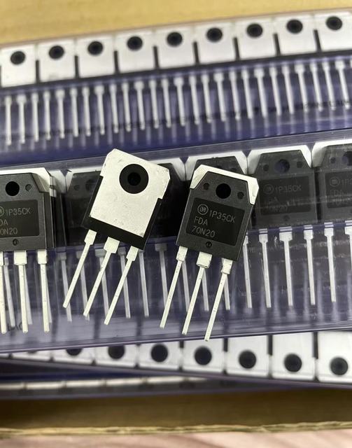 FDA70N20 on Brand MOSFET Transistor 200V 70A N Channel Power MOSFET TO3P -55C to +150C for Inverter Power Supply