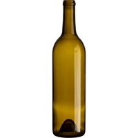 Bouteille de vin de Bourgogne en verre de 750 ml, emballage vide de qualité supérieure, produit en usine, vente en gros