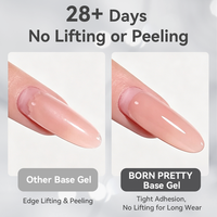 BORN PRETTY 10ml Conforme aux normes européennes Sans TPO Gel de base transparent et Top Coat OEM Gel de base super brillant longue durée pour salon