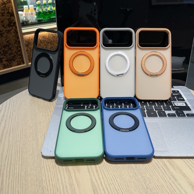 360 Rotating Kickstand Phone Case for iPhone 17 18 Pro Max 16 15 14 13 12 7 8 XS Max Wholesale Magnetic Stand Holder Phone Cover