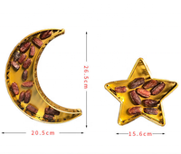 Superwin CTO 2 pièces/ensemble Ramadan plateau en métal lune étoile plateau Eid Mubarak plateau à Dessert artisanat Islam fête musulmane décoration de Table