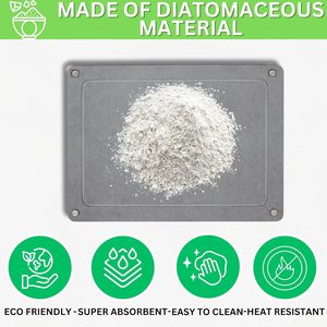 Tapis de séchage de vaisselle en terre de diatomée classique, super absorbant, résistant à la chaleur, écologique et réutilisable pour la cuisine - Product Image 3