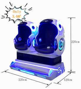 Nhà Máy Giá 2-chỗ ngồi <span class=keywords><strong>9D</strong></span> VR Simulator vỏ trứng ghế trắng trong nhà ngoài trời công viên giải trí roller coaster sân bay sợi thủy tinh kim loại - Product Image 2