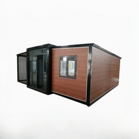 Maison pliable préfabriquée en conteneur extensible de 20 pieds sur 40 pieds, type Granny Flat, Villa mobile préfabriquée de 40 pieds, 2, 3, 4 ou 5 chambres