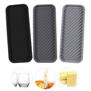 Multipurpose Bathroom and Kitchen Sink Organizer Tray <b>Sponge</b> and Soap <b>Holder</b> Silicone Kitchen Sink Tray - Product Image 5