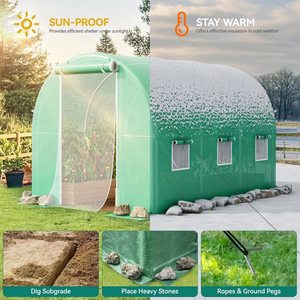 <span class=keywords><strong>Petit</strong></span> cadre en métal Polytunnel portable couvercle en plastique serre <span class=keywords><strong>Tunnel</strong></span> niveau marche dans une mini serre pour jardin - Product Image 6