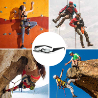 Logo personnalisé classique améliorer robuste confortable assurage prisme lunettes noir assurage lunettes pour escalade Festival hommes femme