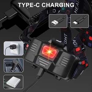 <span class=keywords><strong>Torcia</strong></span> Frontale LED Super Luminosa 30W Bianca, Ricaricabile USB, Portatile con Zoom <span class=keywords><strong>per</strong></span> Pesca, Caccia e Attività all'Aperto - Product Image 6