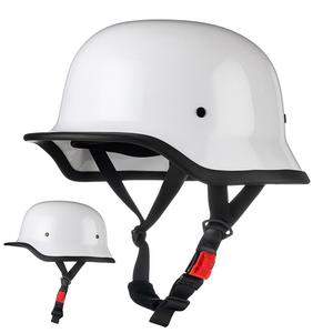 خوذة دراجة نارية جديدة بتصميم ألماني عتيق، خوذة نصفية للدراجات النارية، خوذة صيفية معتمدة 3C على شكل قرع - Product Image 4