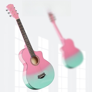 Nouveau tilleul de <span class=keywords><strong>guitare</strong></span> acoustique de 38 pouces avec <span class=keywords><strong>peinture</strong></span> de couleur de puzzle de finition brillante pour que les débutants apprennent la <span class=keywords><strong>guitare</strong></span> - Product Image 2