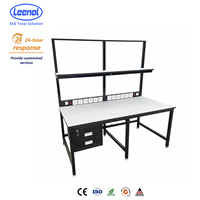 Banc de travail fixe antistatique Leenol ESD avec prise de courant pour atelier de production SMT Pick and Place
