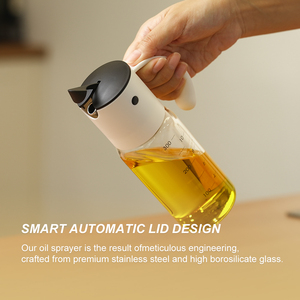Distributeur d'huile en verre recyclé à ouverture automatique par gravité 350 ml, anti-fuite, <span class=keywords><strong>pour</strong></span> cuisine domestique - Product Image 4