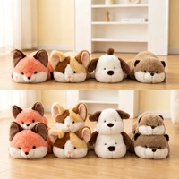 Coussin en peluche animal mignon (renard, chien, loutre) pour le sommeil, idéal pour la vente en gros aux détaillants et la revente