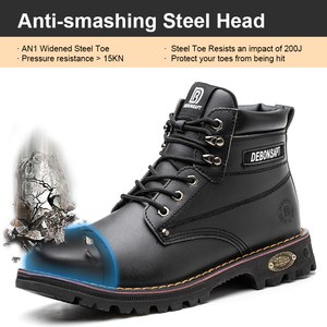 DEBONSAPT Fabricante Suministro al por mayor Zapatillas de deporte en relieve para hombres Botas de trabajo de cuero de vaca Zapatos de seguridad para hombres con punta de acero - Product Image 6