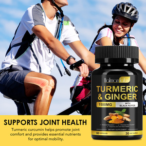 Hatmanlabs Biologische Kurkuma Gember Extract <span class=keywords><strong>Capsules</strong></span> Met Zwarte Peper Poeder Joint Health Supplement Kurkuma <span class=keywords><strong>Capsules</strong></span> - Product Image 4