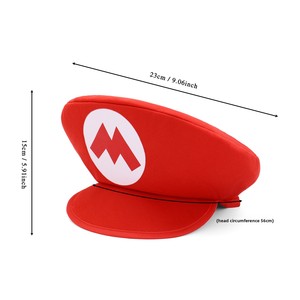 Casquette Super <span class=keywords><strong>Mario</strong></span> <span class=keywords><strong>Odyssey</strong></span> - Casquette de baseball en fibre acrylique à calotte plate et visière incurvée, respirante et chaude, pour Halloween, cosplay et jeux de rôle - Product Image 4