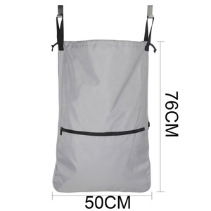 Bán buôn tùy chỉnh vải thô Ba lô phong cách Heavy Duty lớn xách tay Du lịch treo dây rút túi giặt - Product Image 2