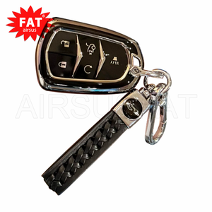 Funda para llavero con llavero, cubierta protectora de TPU suave con ribete plateado cromado para <span class=keywords><strong>Cadillac</strong></span> Escalade ATS CTS CT6 XTS XT5 SRX 2015-2019 - Product Image 6