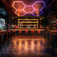Ventes d'usine Hexagonal Led Lighting Rgb 43W Commercial Rgb Honeycomb Plafonnier pour Gym Bar