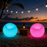 Tabouret LED Apple étanche moulé par rotation, 16 couleurs RGB, télécommande, résistant aux intempéries, chaise lumineuse pour événements et bars