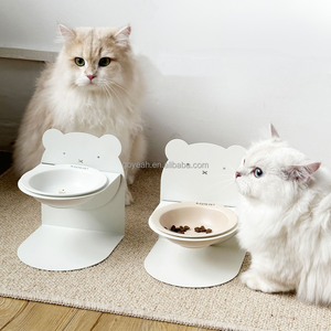 Bol surélevé magnétique pour chat et chien, bol en céramique pour nourriture et eau pour animaux de compagnie avec support en métal - Product Image 6