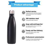Termo de Acero Inoxidable con Forma de Botella de Cola, Personalizado con Logotipo, Etiqueta Privada, 12oz 17oz 350ml 500ml, Impresión 3D y Grabado Láser