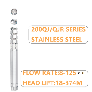 Pompe à eau submersible en acier inoxydable certifiée ISO CE pour puits profonds, haute efficacité, garantie 1 an, ODM personnalisé, urgente - Product Image 2