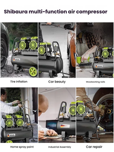 Compresseur d'air à piston sans huile portable 220V, petit compresseur pour usage domestique avec moteur et pompe, alimenté au gaz, refroidi par air - Product Image 4
