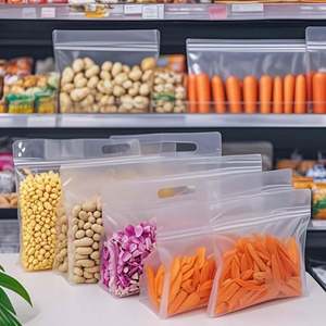 Custom Transparent Zipper <b>Bag</b> for Nuts Packaging Printed Plastic Pouch with Ziplock for Food Storage - Product Image 3