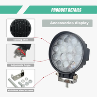 Projecteur de travail LED 4 pouces 50W 6000LM IP68 étanche, faisceau spot et large, 12-24V, pour conduite tout-terrain, voiture, camion, VTT, UTV, SUV