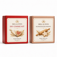 Boîte à biscuits carrée personnalisée avec couvercle, emballage cadeau pour pâtisserie DIY, logo personnalisé, boîte de rangement en métal pour biscuits