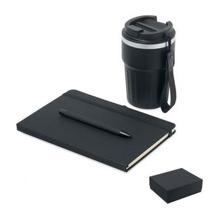Set de Negocios: Cuaderno A5, Bolígrafo de Aluminio, Vaso Térmico de Acero Inoxidable de Doble Pared de 350 ml, Tapa con Boquilla de PP, Correa y Caja de Regalo - Product Image 1