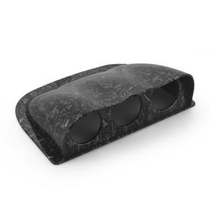 कार 3 छेद डैश बोर्ड गेज पोड प्लास्टिक धारक 2 इंच/52 मिमी गेज ब्लैक कार्बन फाइबर शैली माउंट धारक - Product Image 4