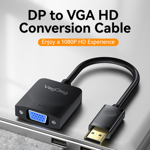 Câble <span class=keywords><strong>DisplayPort</strong></span> vers <span class=keywords><strong>VGA</strong></span> Port d'affichage de l'ordinateur portable vers <span class=keywords><strong>VGA</strong></span> du moniteur projecteur Adaptateur plaqué or Adaptateur DP vers <span class=keywords><strong>VGA</strong></span> 1080P - Product Image 2