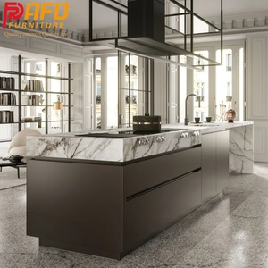 Gỗ Sang Trọng Phong Cách Hiện Đại Tủ Bếp Với Quầy Hàng Đầu Đảo Bếp Thực Tế Hội Đồng Quản Trị Tủ Bếp Cho Biệt Thự - Product Image 5