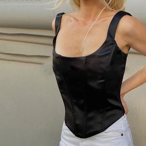 Corpetti e corsetti da donna in tinta unita corsetto e corsetti di nuova moda Sexy da donna Bustiers Slim Club Party abbigliamento - Product Image 4