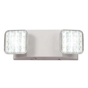 Lampu darurat Led dengan cadangan baterai dua kepala lampu Led darurat komersial yang dapat disesuaikan 120-277v perlengkapan keluar berkabel keras - Product Image 1