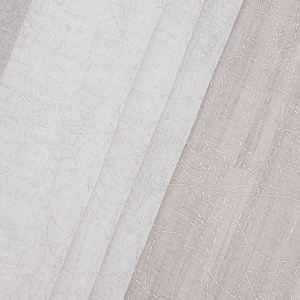 Rideaux en tulle occultants isolants respirants en organza <span class=keywords><strong>blanc</strong></span> à <span class=keywords><strong>motif</strong></span> de feuilles d'argent personnalisées pour fenêtre de salon - Product Image 5