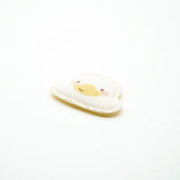 Écusson 3D personnalisé en forme de bec de canard rembourré, en peluche douce de coton imprimé, appliqué irrégulier à coudre, pour casquette de baseball et vêtements pour enfants