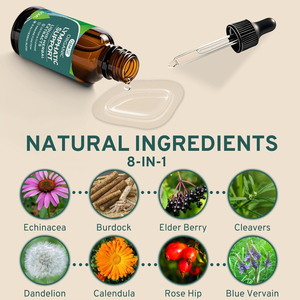 OEM bạch huyết cai nghiện làm sạch bổ sung bạch huyết thoát nước giọt với Echinacea, Bồ công anh, cây ngưu bàng hỗ trợ Cellulite bạch huyết - Product Image 3