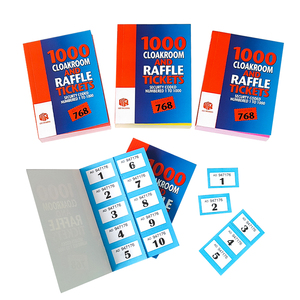 Custom Printed Raffle Tickets - Numbered & Perforated, Cardstock Paper, Multi Colors